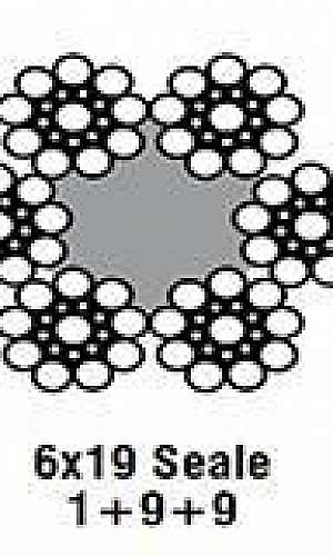 Cabo de aço 6x19 Cabo de aço 6x19